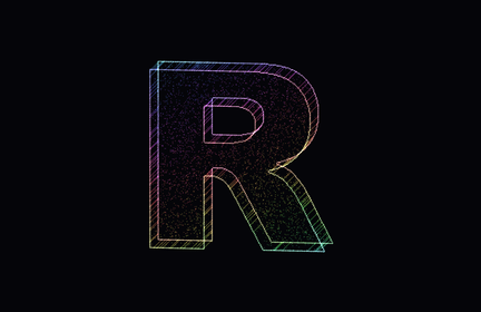 Particle Letters template preview